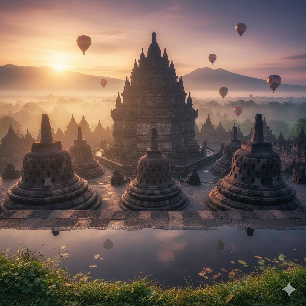 Borobudur, Piramida Indonesia: Keajaiban Konstruksi dan Upaya Pelestarian Chattra