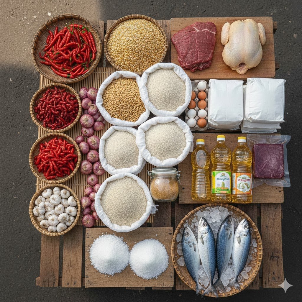 Harga Pangan Nasional Desember 2025: Cabai, Bawang, Daging, dan Minyak Goreng Turun