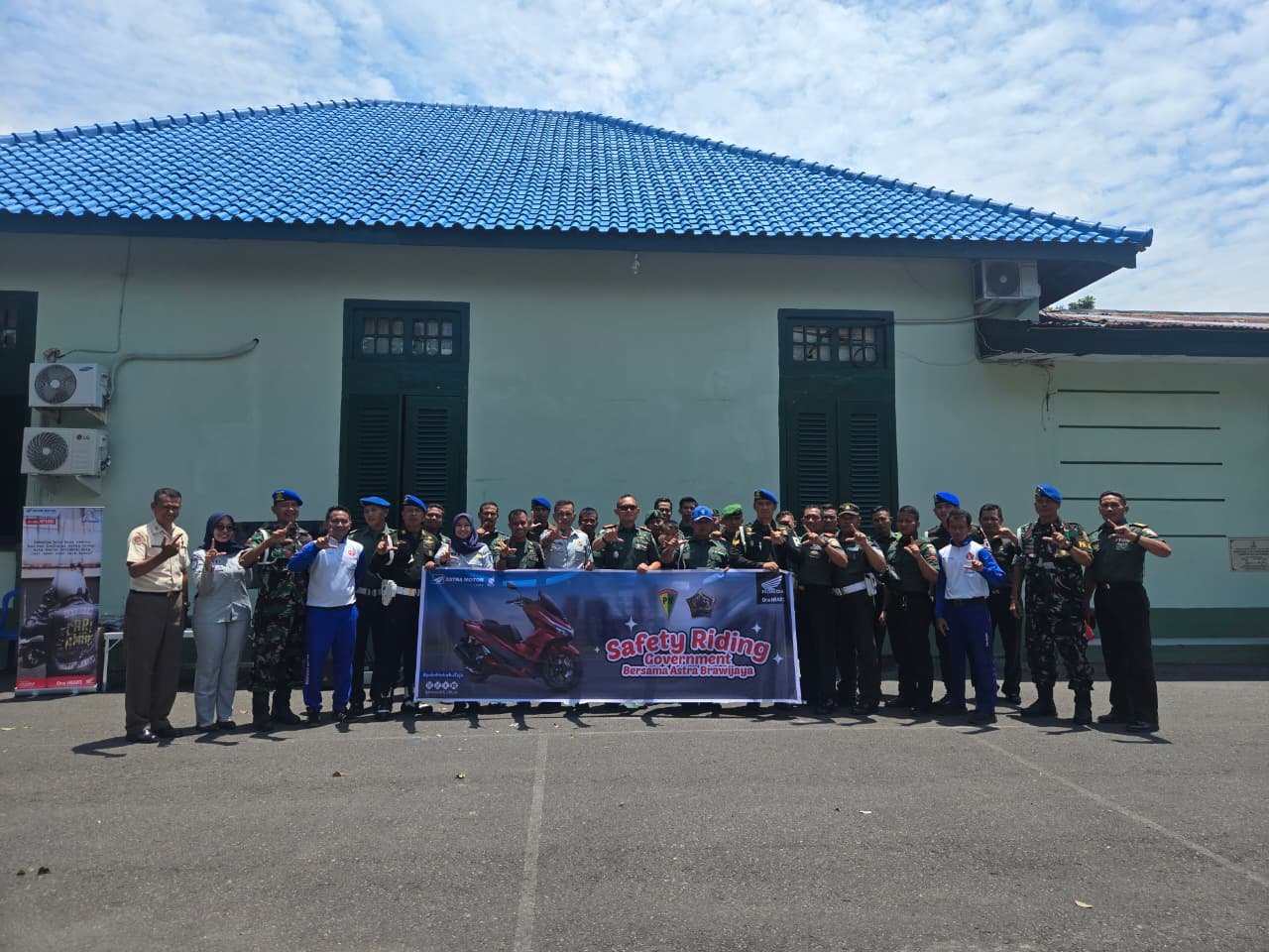Jasa Raharja NTB Turut Berpartisipasi dalam Giat Safety Riding Bersama Astra Honda di Denpom IX/2 Mataram