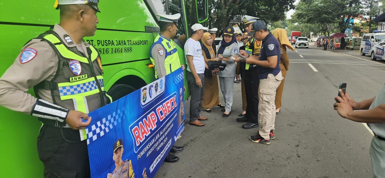 Jasa Raharja Bersama Instansi Terkait Gelar Razia Gabungan dan Rampcheck di Kota Metro