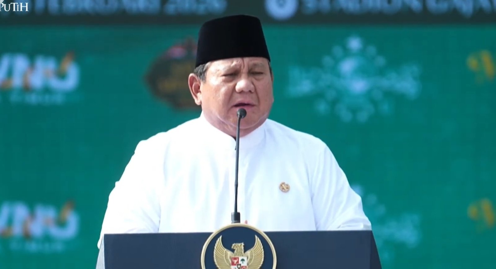 Presiden Prabowo Tegaskan Pentingnya Kerukunan Pemimpin di Mujahadah Kubro NU