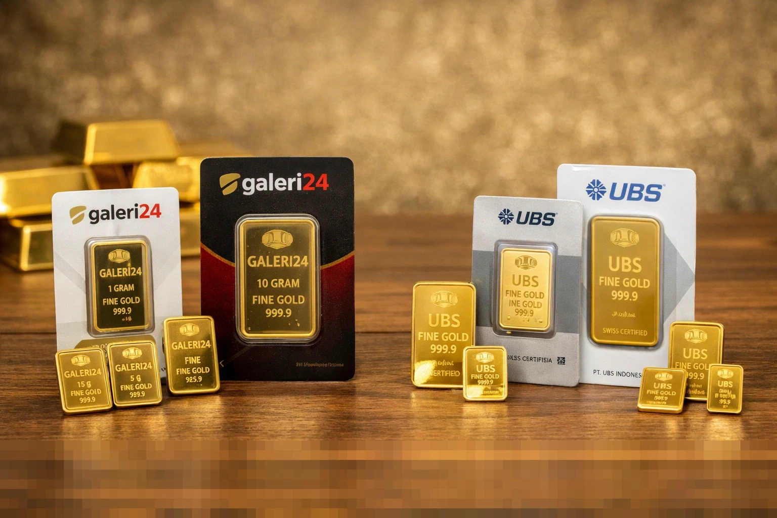 Harga Emas Pegadaian Turun: UBS, Antam, dan Galeri24 Kompak Melemah