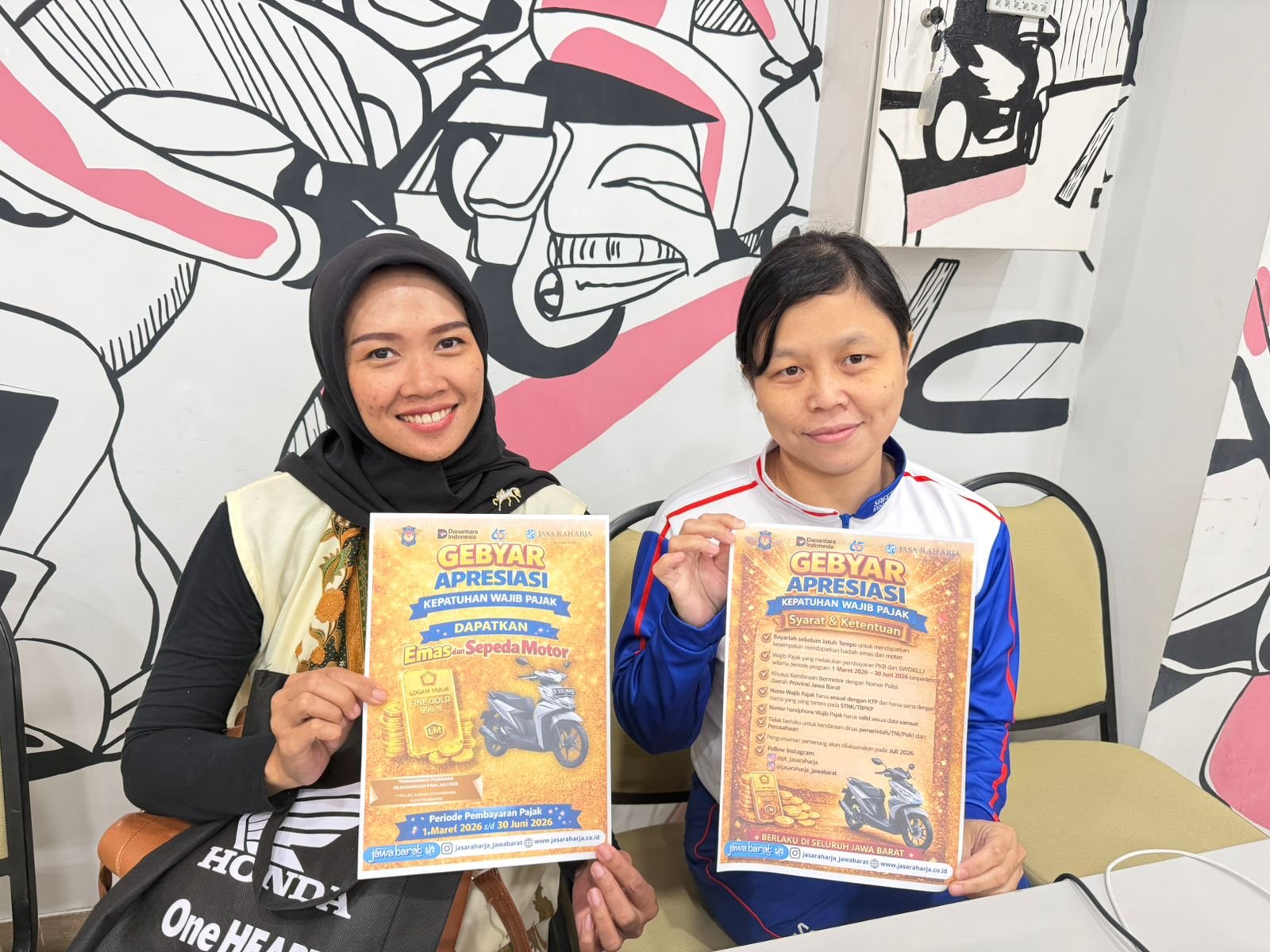 Jasa Raharja Jabar Gelar Sosialisasi Gebyar Apresiasi Kepatuhan Wajib Pajak Bersama Mahasiswi IKOPIN