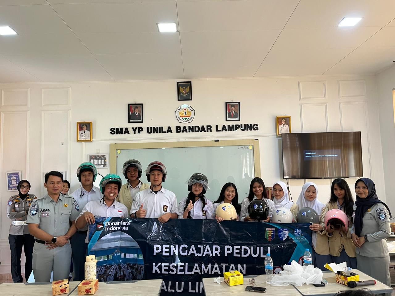 Jasa Raharja Lampung Gelar Safety Campaign dan PPKL di SMA YP Unila, Upaya Tekan Angka Kecelakaan di Bandar Lampung