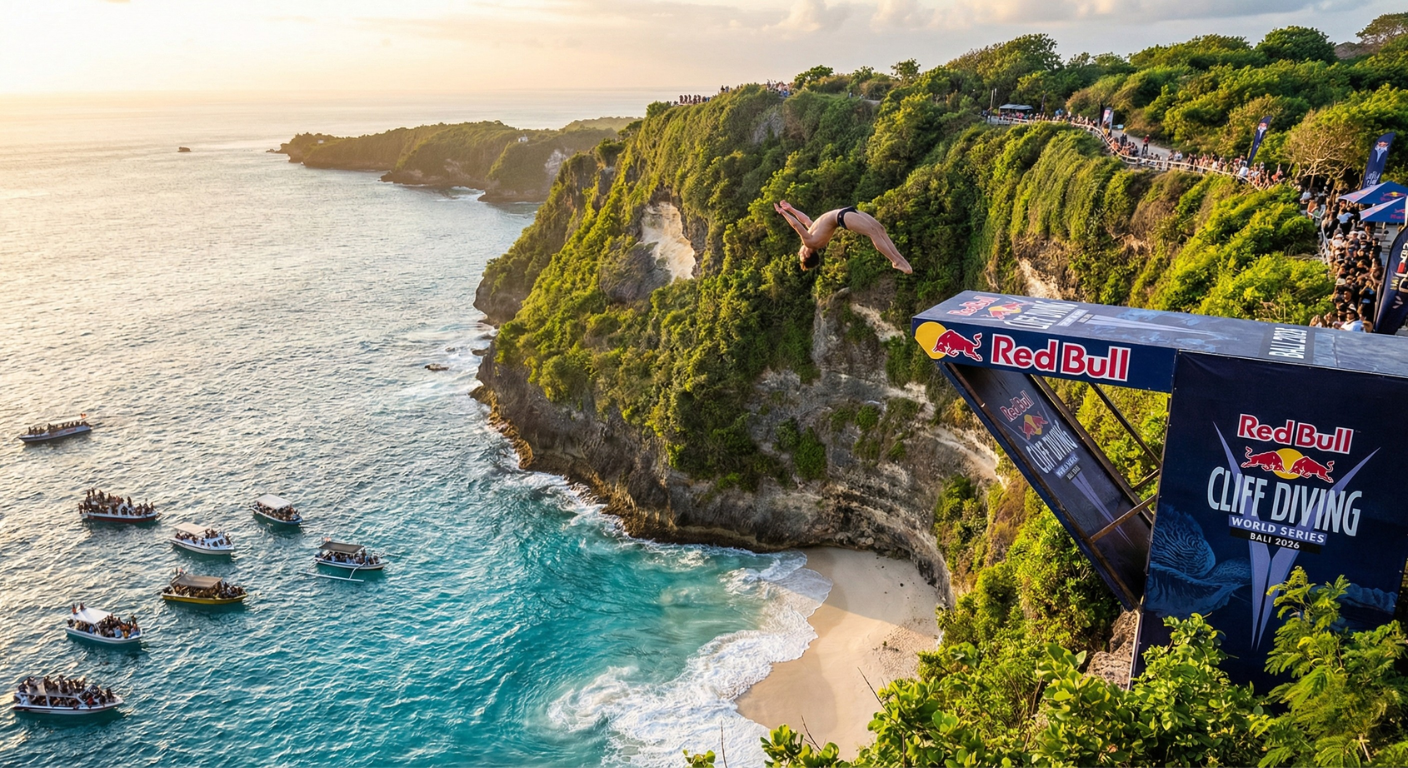 Indonesia Jadi Tuan Rumah Pembuka Red Bull Cliff Diving World Series 2026 di Bali