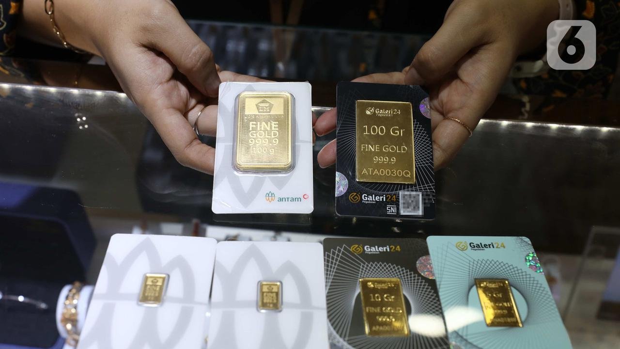 Emas Pegadaian Hari Ini Melemah, UBS hingga Antam Turun Serentak