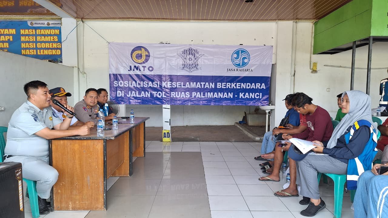 Tekan Angka Kecelakaan Lalu Lintas, Jasa Raharja Cabang Cirebon Gelar Forum Komunikasi Lalu Lintas (FKLL) dan Sosialisasi Keselamatan Berkendara di Rest Area KM 207/A Tol Palikanci Kab Cirebon