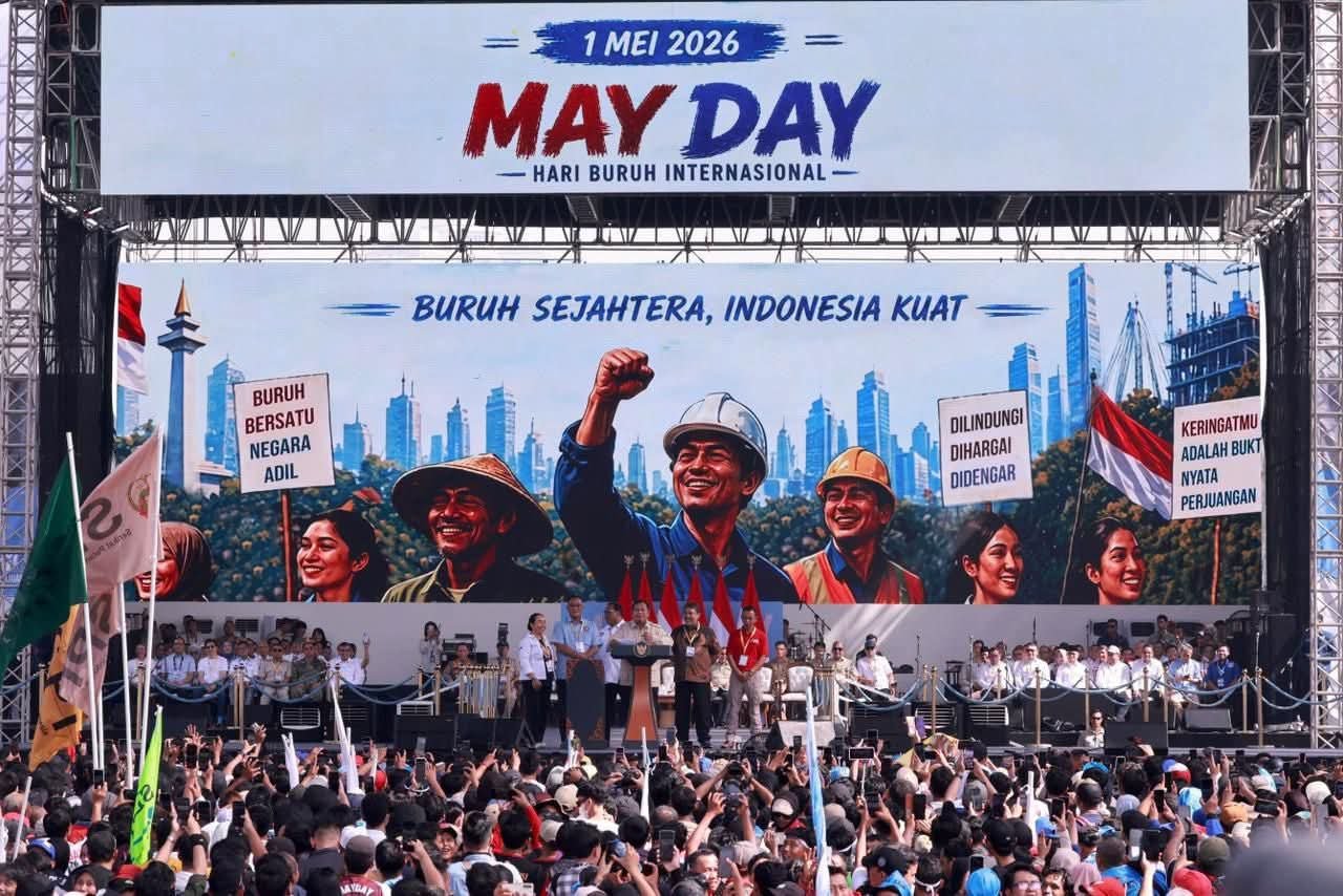 Hari Buruh 2026, Prabowo Pastikan Negara Lindungi Pekerja dari PHK