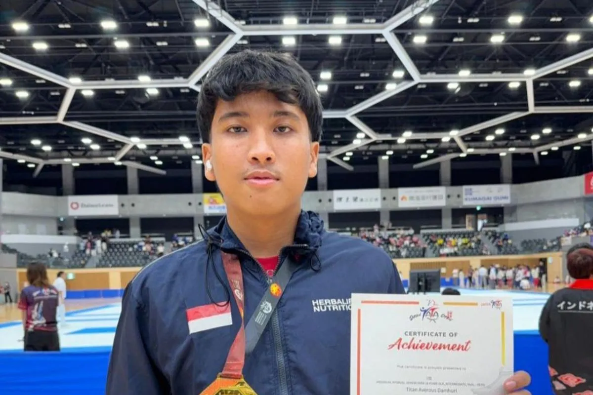 Mahasiswa UI Titan Averous Raih Emas Kejuaraan Taekwondo Internasional di Jepang