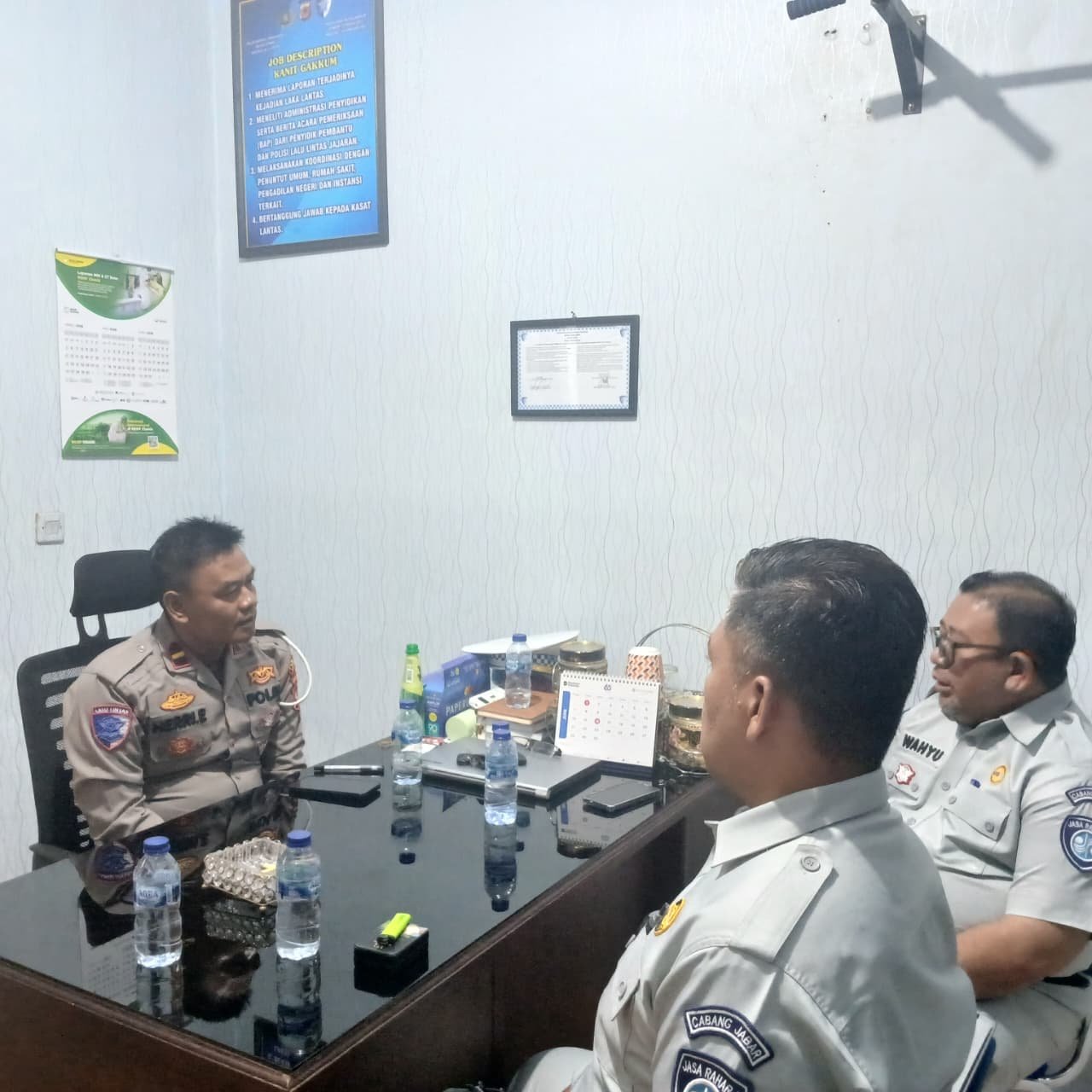 PT Jasa Raharja Cabang Tasikmalaya Laksanakan Koordinasi dengan Unit Gakkum Polres Ciamis