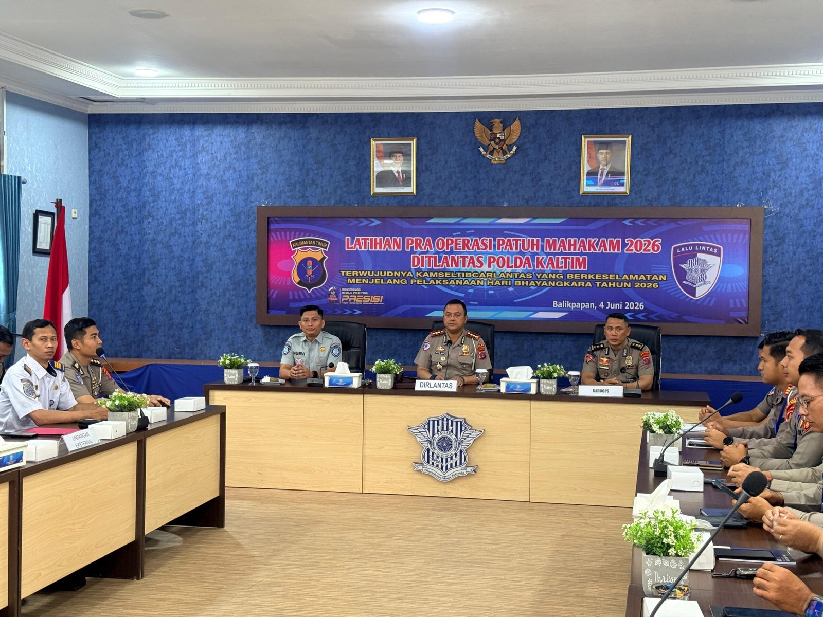 Dukung Kamseltibcarlantas, PT Jasa Raharja Kanwil Kaltim Perkuat Sinergi Pada Latpraops Operasi Patuh Mahakam 2026