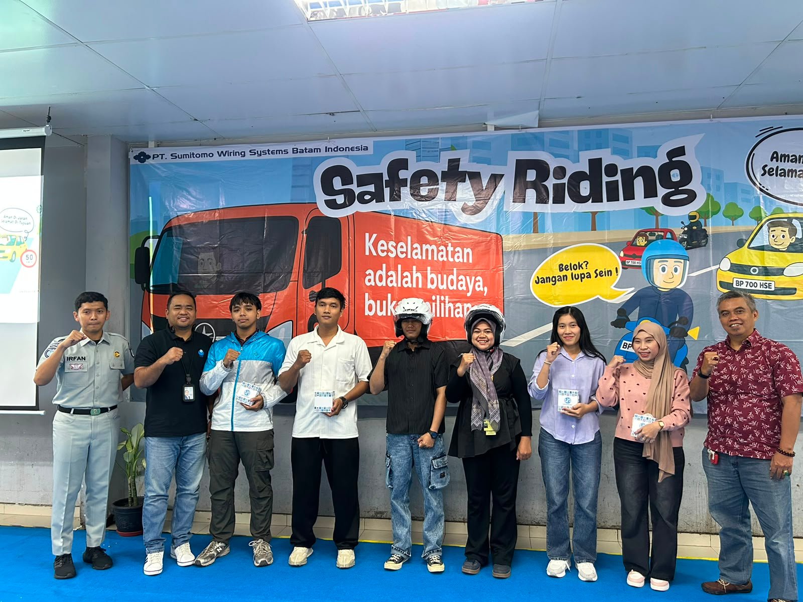 Jasa Raharja Gelar Safety Riding dan Sosialisasi Lapor Laka JR Ku bersama PT Sumitomo Kota Batam