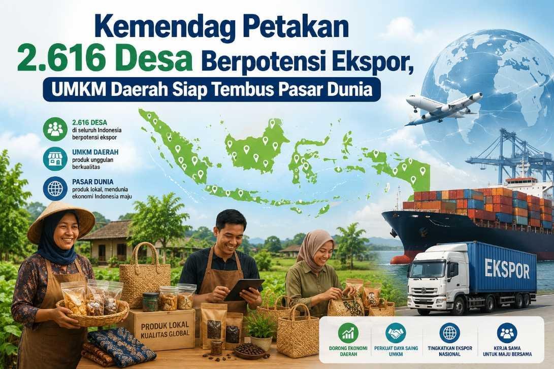 Program Desa Bisa Ekspor, Kemendag Petakan Ribuan Desa Siap Masuk Pasar Global