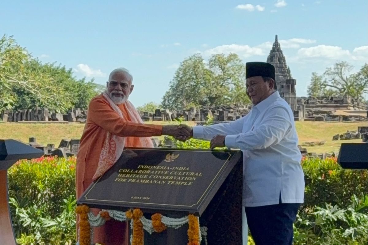 Prabowo dan Narendra Modi Resmikan Kerja Sama Konservasi Candi Prambanan