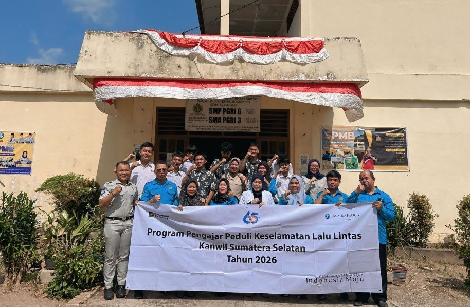 Tekan Fatalitas Kecelakaan Usia Muda, Jasa Raharja Sumsel Bersama Satlantas Polrestabes dan Biddokkes Polda Sumsel Gelar Program PPKL, PPGD, serta MUKL di SMA PGRI 3 Palembang