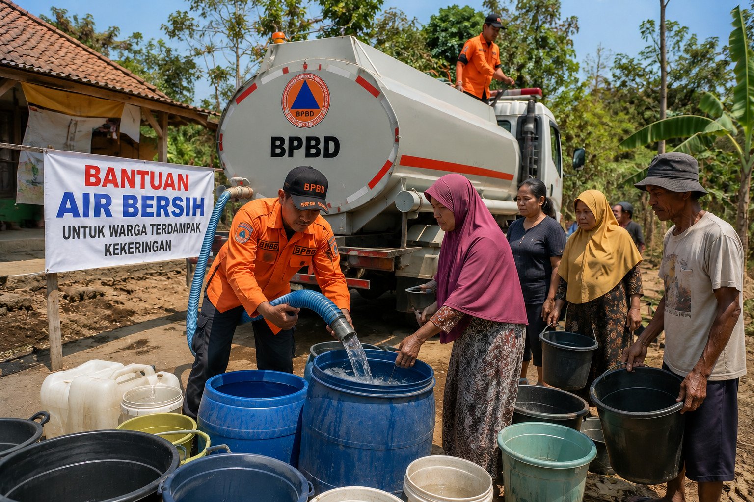 BPBD Karawang Distribusikan 828.000 Liter Air Bersih ke 15 Desa Terdampak Kekeringan BPBD Karawang Distribusikan 828.000 Liter Air Bersih ke 15 Desa Terdampak Kekeringan