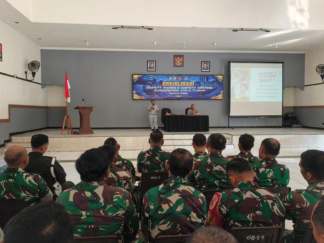Sinergi Lintas Instansi Perkuat Kesadaran Keselamatan Berkendara di Subdenpom V/2 – 4 Tuban