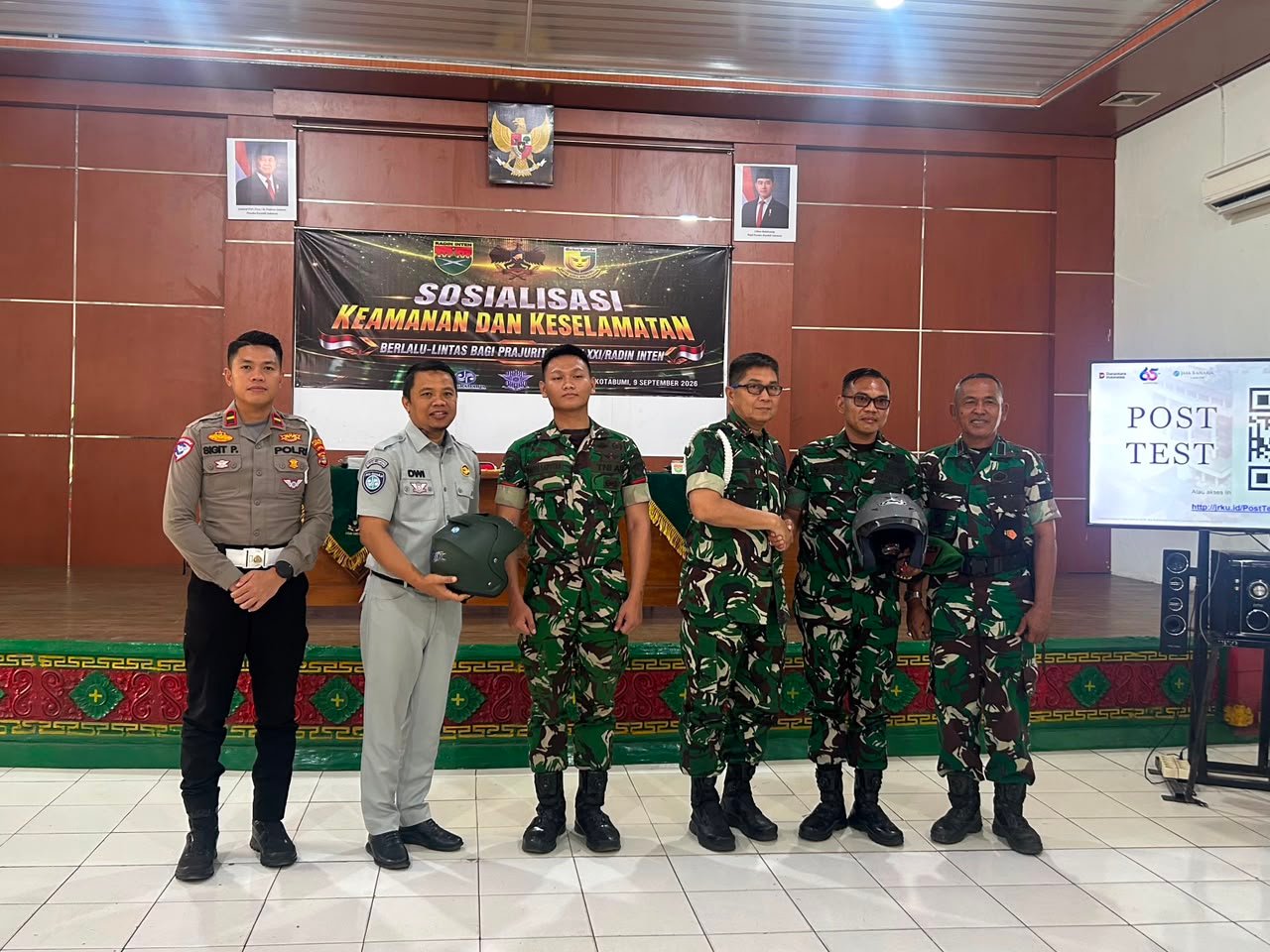 Jasa Raharja Sosialisasikan Keselamatan Berlalu Lintas dan Keringanan Pajak kepada TNI di Lampung Utara