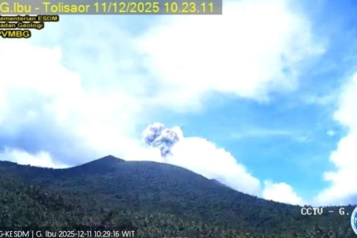 Gunung Ibu Erupsi Senin Siang, Abu Vulkanik Terdeteksi hingga Teluk Kao Gunung Ibu Erupsi Senin Siang, Abu Vulkanik Terdeteksi hingga Teluk Kao