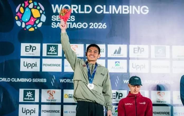 Putra Tri Ramadani Raih Medali Perak World Climbing Series Santiago 2026 Putra Tri Ramadani Raih Medali Perak World Climbing Series Santiago 2026