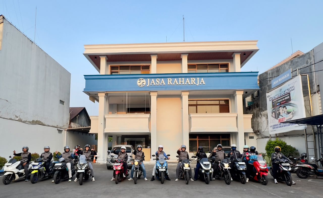 Jasa Raharja Ajak Puluhan Pengemudi Ojol di Sleman Sebarkan Pesan Keselamatan