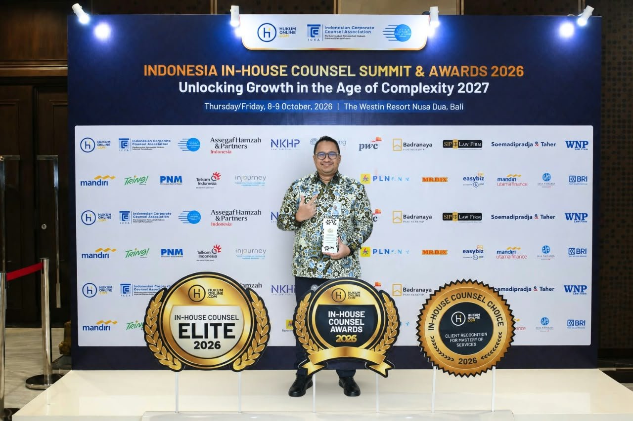 Jasa Raharja Konsisten Tingkatkan Tata Kelola dan Kualitas Pelayanan, Direktur Kepatuhan dan Manajemen Risiko Terima Rekognisi In-House Counsel Elite 2026
